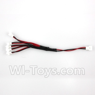 XK K123 Parts-25 Upgrade 1-to-5 Plug wire(Small White-to-White Plug) For XK K123 helicopter Spare parts,AS350 6CH Flybarless RC Helicopter  parts