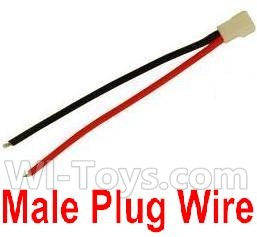 XK K123 Parts-29 Male Plug Wire for the Battery(1pcs) For XK K123 helicopter Spare parts,AS350 6CH Flybarless RC Helicopter  parts