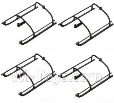 XK K123 Parts-48 Landing skid(4pcs) For XK K123 helicopter Spare parts,AS350 6CH Flybarless RC Helicopter  parts