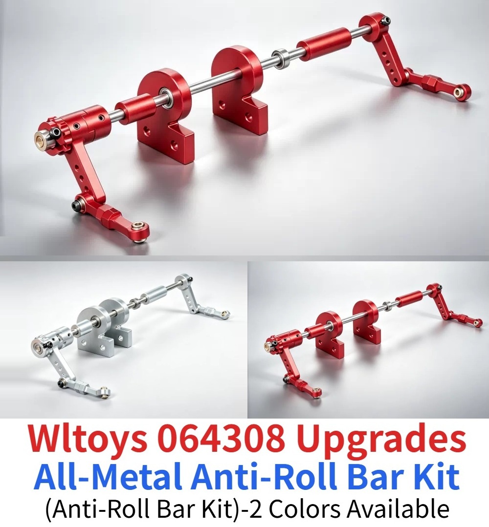 WLtoys 064308 Upgrades – All-Metal Adjustable Sway Bar Kit for wltoys Big Shark 1/6