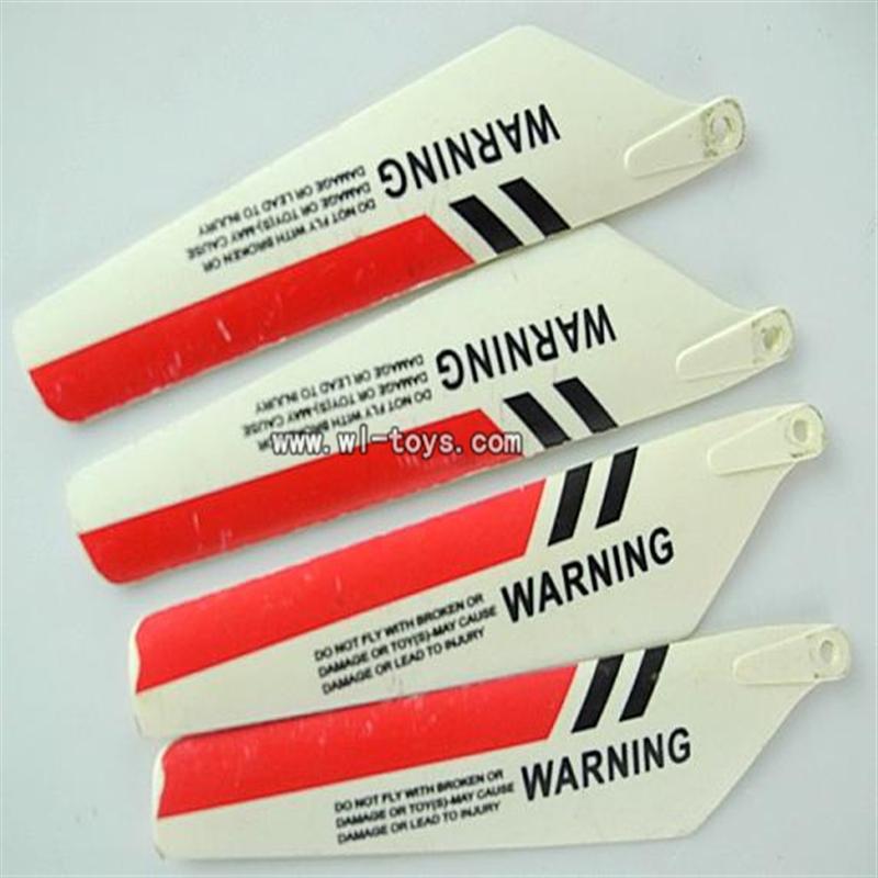 LS-222 LS222 rc helicopter parts-03 Main blades(4pcs-2A+2B)-Red