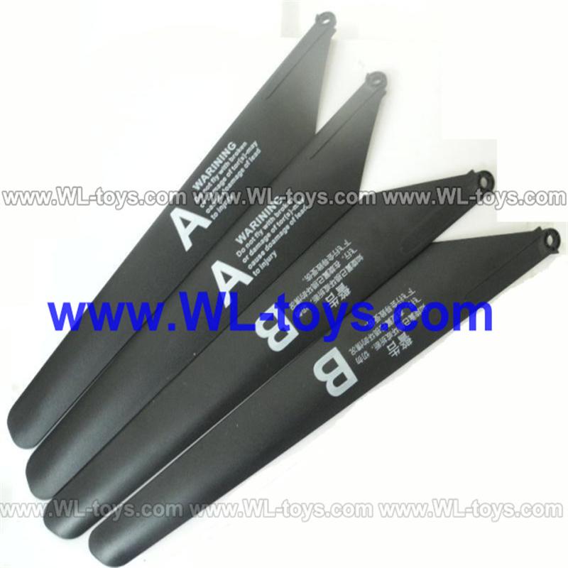 BR6508 RC Helicopter Parts-02 Main blades(4pcs-2A+2B)