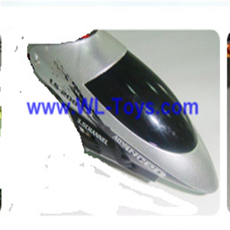 LianSheng LS-208 LS208 RC Helicopter parts, Head Cover, nose, Canopy,Gray-08
