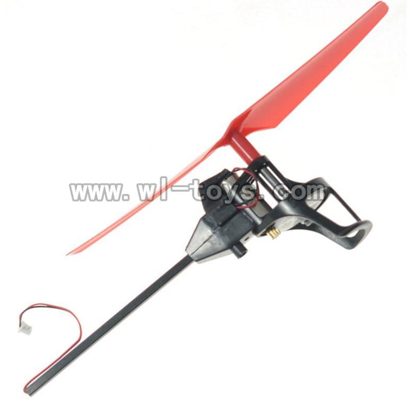 WL-V222-09 Legs-Red(Carbon rod & Stand frame for motor & Motor & Main blade) Wltoys V222 Quadcopter parts wl toys 222 parts