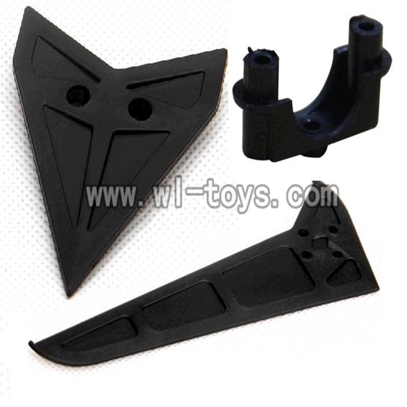 MJX-F649-parts-12 Horizontal wing and fixtures Verticall wing,MJX F49 F649 rc helicopter and mjxrc toys helikopter Accessories