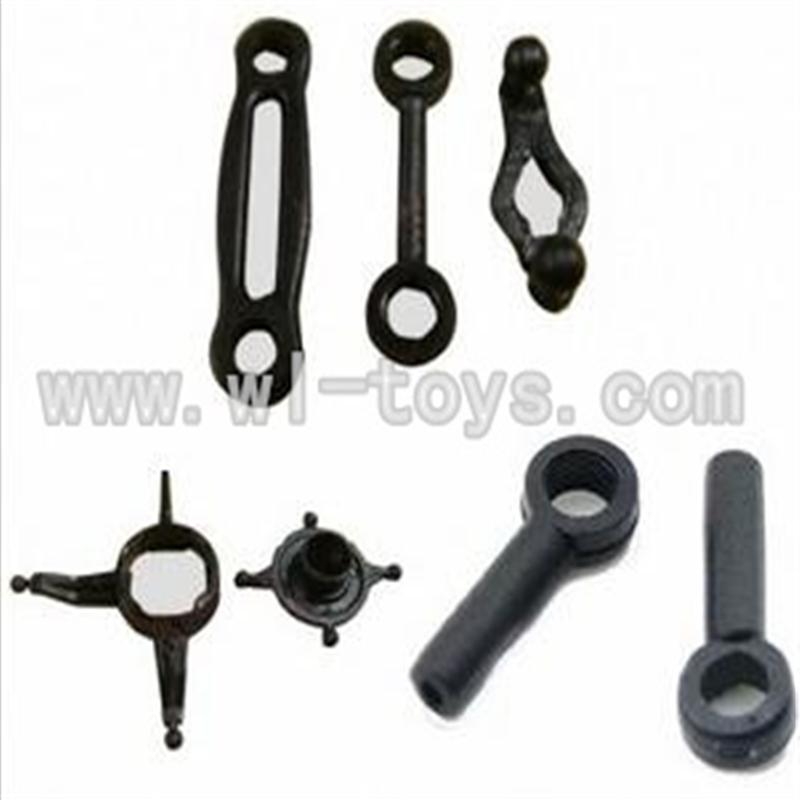WL V911-41 Connect Buckle(3pcs)& Linkage Rod (2pcs)+ Turntable Cover Swashplate(2pcs) WLtoys V911-1 RC Helicopter Spare Parts
