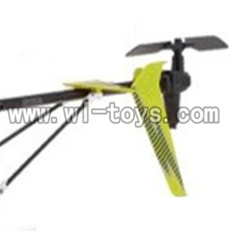S39-parts-26 Whole tail unit-Green(Long tail pipe with horizontal and vertiall wing & Tail cover with tail motor and tail blad SYMA S39 RC helicopter Spare Parts Syma TOYS model