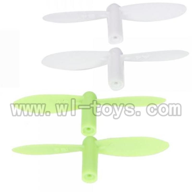 Wltoys V272-parts-13 Main blades(2x Green & 2X White) WLTOYS V272 Quadcopter UFO WL V272 rc helicopter Spare-Parts WL toys model