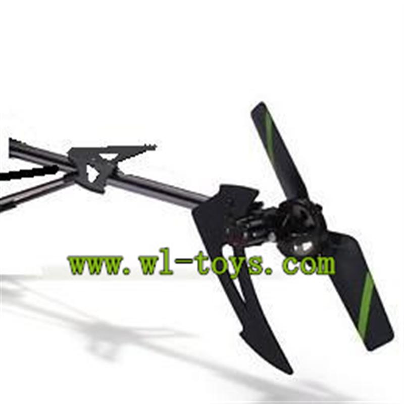 FX078-parts-41 Whole tail unit-Long tail pipe with horizontal and verticall wing & Tail cover with tail gear,tail motor and tail blade & Support pipe Feilun toys FX078 rc helicopter Spare parts