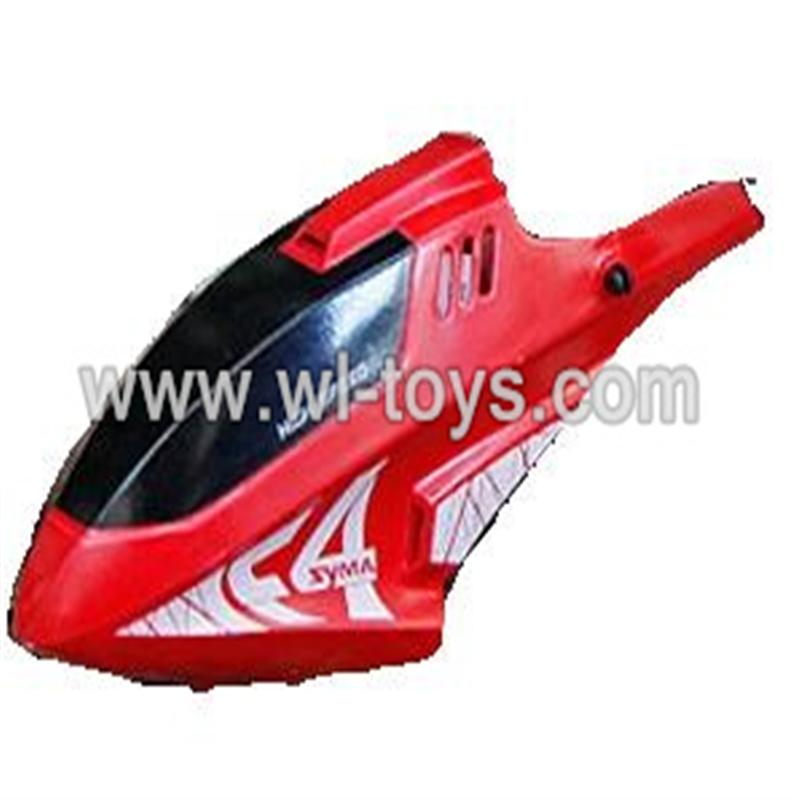 SYMA-F4-parts-02 Head cover(Red) SYMA F4 rc helicopter Spare parts SYMA TOYS model F4 helikopter Accessories