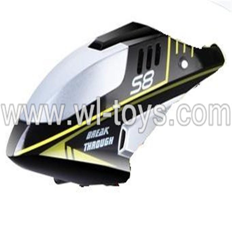 SYMA-S8-parts-01 Head cover(Black) SYMA S8 rc helicopter Spare parts SYMA TOYS model S8 helikopter Accessories