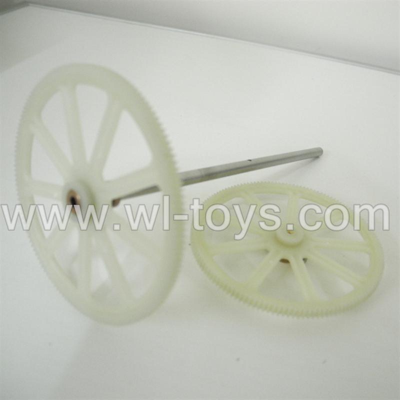BR6098T-parts-11 Upper main gear with hollow pipe & Lower main gear BORONG BR6098T RC Helicopter Parts BR 6098T toys model helikopter Accessories