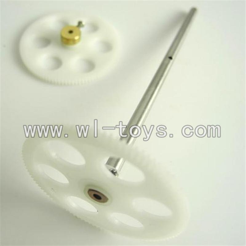 LS-209-parts-16 Upper main gear with hollow pipe & Lower main gear with copper sleeve,LianSheng toys model LS209 RC Helicopter parts