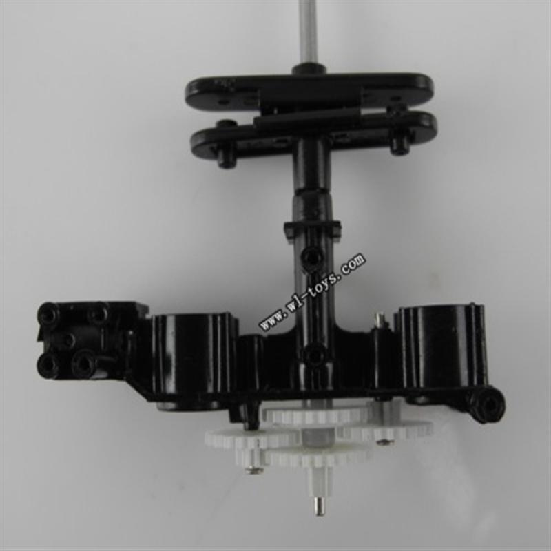 WLtoys V757 RC Helicopter Parts, WL-V757-20-Main Frame with 4x main gear and shaft & Lower main grip set