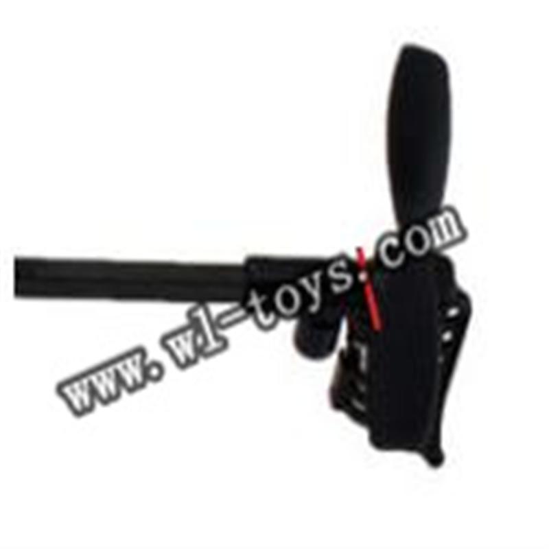 WL-V202-UFO-09 Legs-Black(Carbon rod & Tail cover with gear & Tail blade & Tail motor) WLtoys Quadcopter WL V202 rc helicopter parts