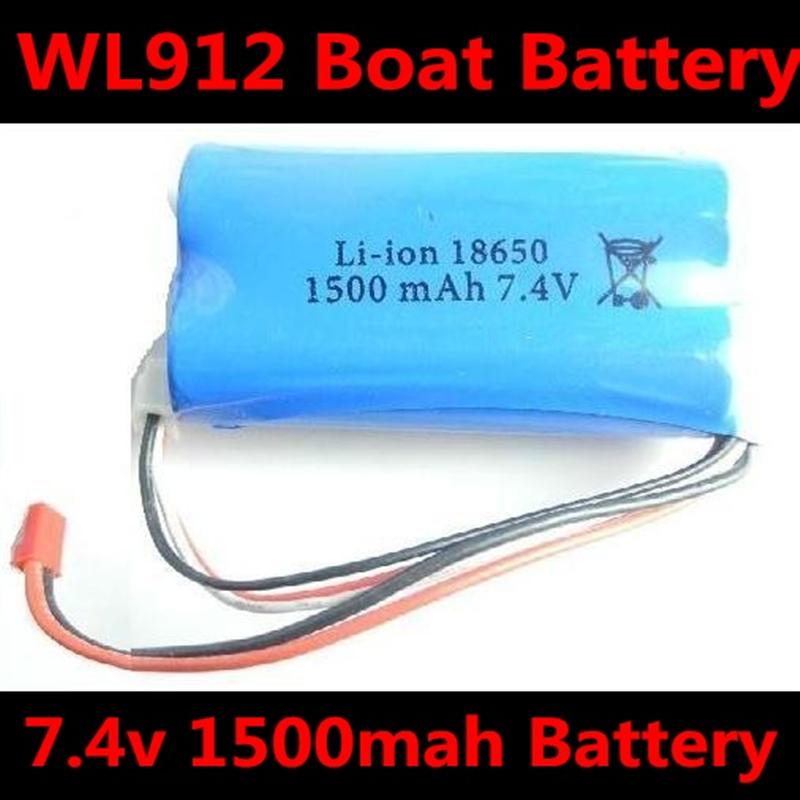 7.4v 1500mAH Battery wholesale (WLtoys WL912 Boat Upgrade Battery-7.4v 1500mAH battery 15c with Red JST plug)