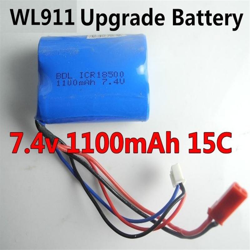 7.4v 1100mAH Battery wholesale(WLtoys WL911 Boat Upgrade Battery-7.4v 1100mAH battery 15c with Red JST plug)