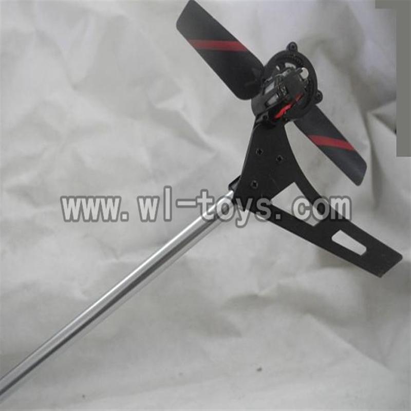 Feilun FX071 FX071C RC Helicopter parts, FX071-parts-37 Whole tail unit-(Long tail pipe & Tail blade & Tail cover with tail motor)