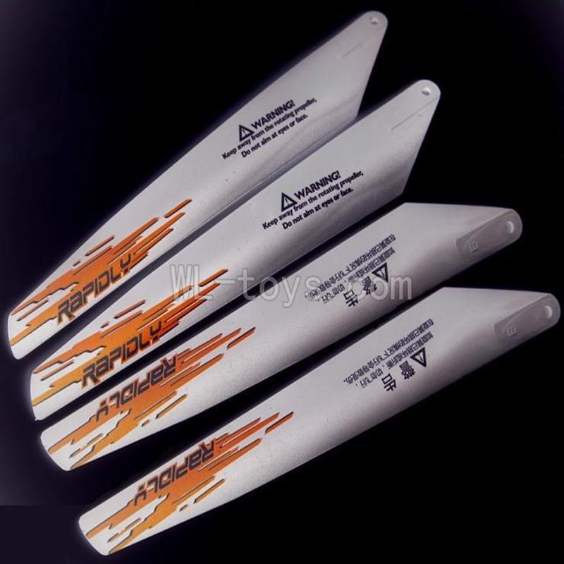 UDI U822 rc helicopter parts-03 Main blades (4pcs-2A+2B-Red)