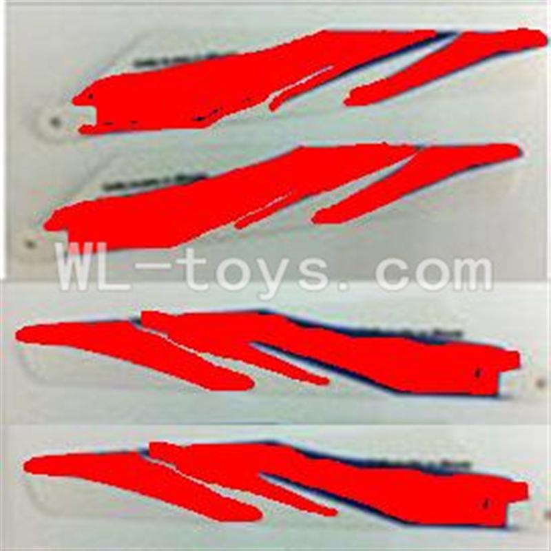 UDI U823 RC helicopter parts-03 Main blades(4pcs-2A+2B-Red)
