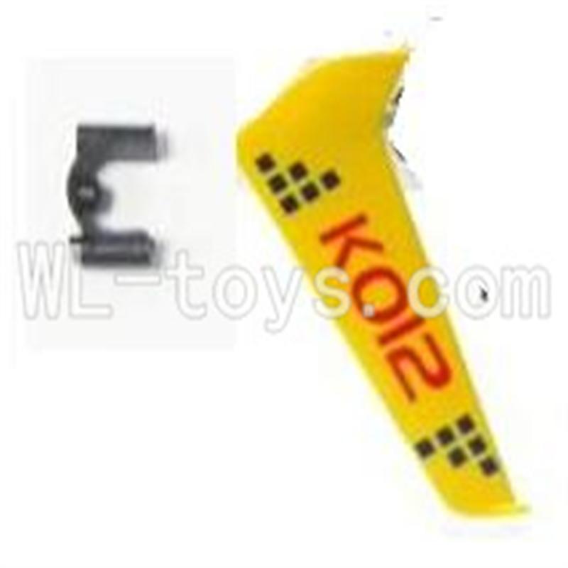 Koome model K012 RC helicopter parts ,Koome K-012 parts-28 Verticall wing with fixture(Yellow)