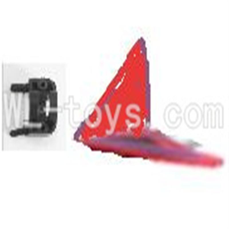 Koome model K012 RC helicopter parts ,Koome K-012 parts-31 Horizontal wing with fixture(Red)