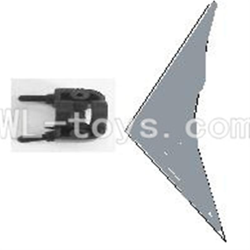Koome model K012 RC helicopter parts ,Koome K-012 parts-32 Horizontal wing with fixture(Gray)