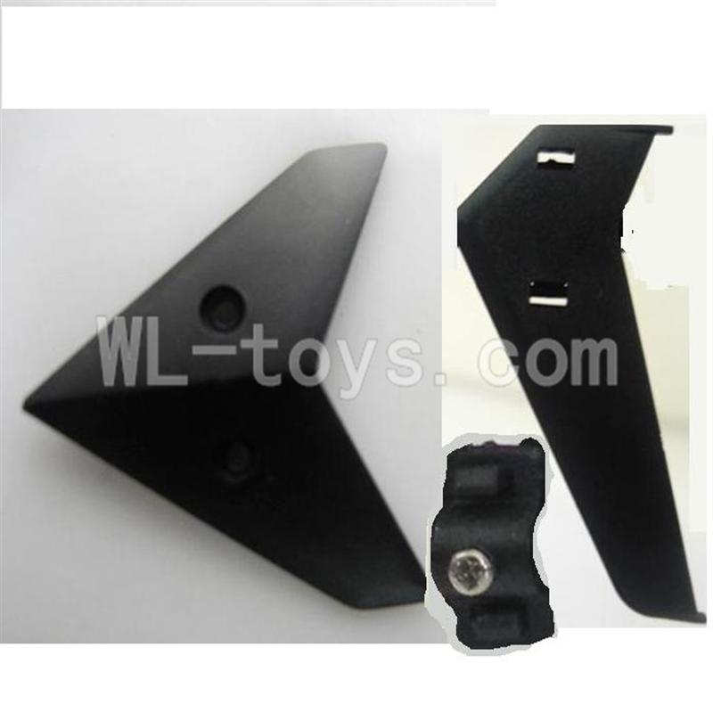 Koome model K026 RC helicopter parts, K-026 parts-21 Horizontal wing & Verticall wing with fixture
