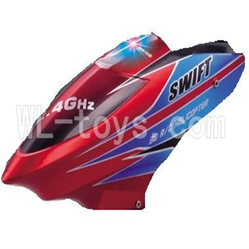 DFD F162 RC helicopter Parts-01 Head cover-Red-version-1