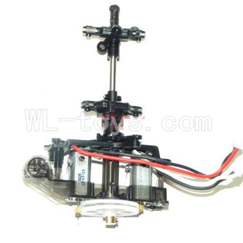 DFD F162 RC helicopter Parts-33 Body unit(Main body frame & 2x Main motor & Upper main gear with hollow pipe and lower main gear & Upper and lower main grip set )