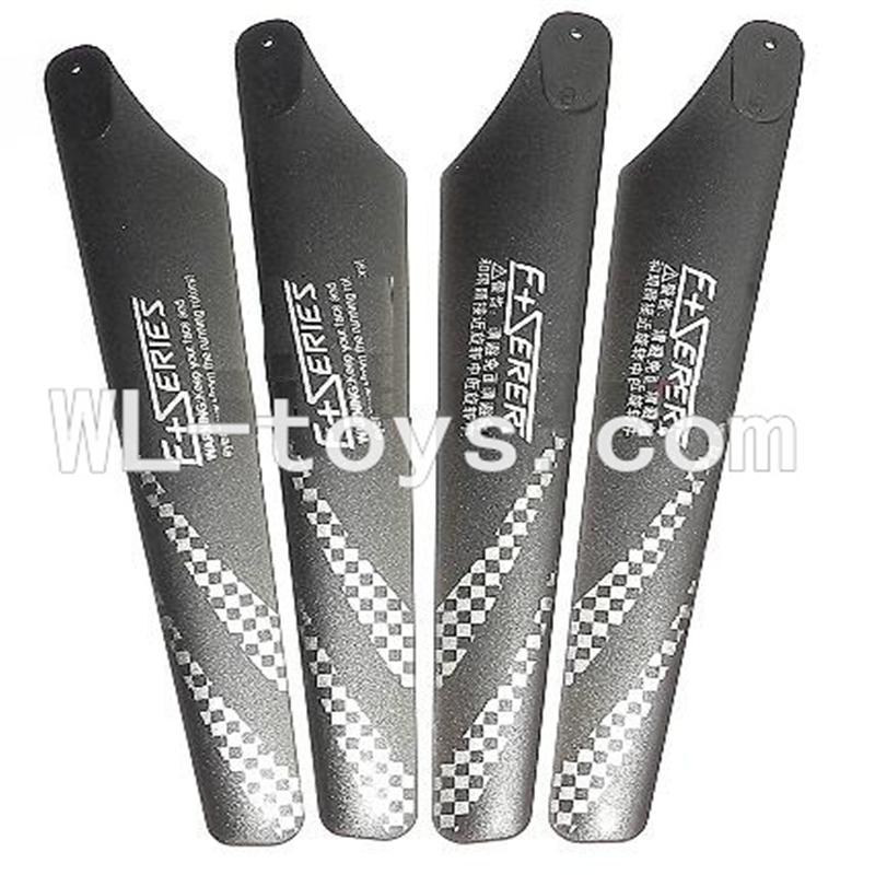 DFD F187 RC helicopter Parts-03 Main blades(4pcs-2A+2B)-Black