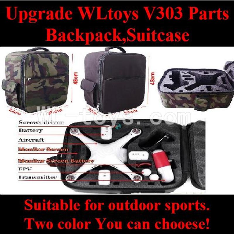 Wltoys V303 Quadcopter parts ,Upgrade WL toys V303 Parts-Backpack,Suitcase wholesale