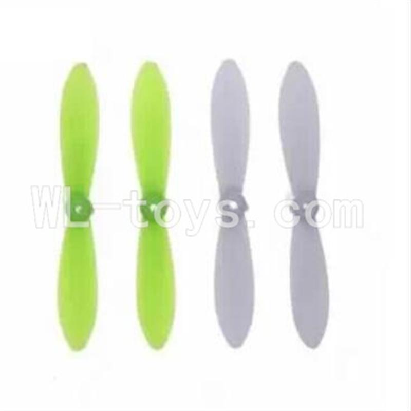 SanLianHuan CX-10 Quadcopter parts ,SH CX-10 parts-29 Upgrade-Blades(2x Green & 2x White)