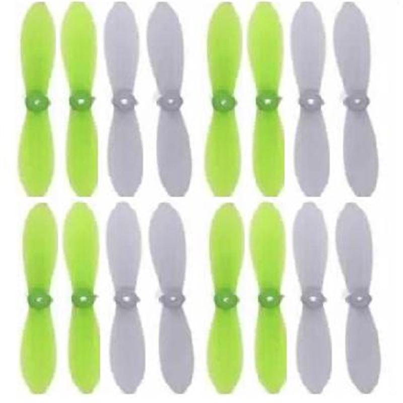 SanLianHuan CX-10 Quadcopter parts ,Upgrade SH CX-10 Rotor blades wholesale (Total 16pcs ,include 8x Green blades & 8x White blades)