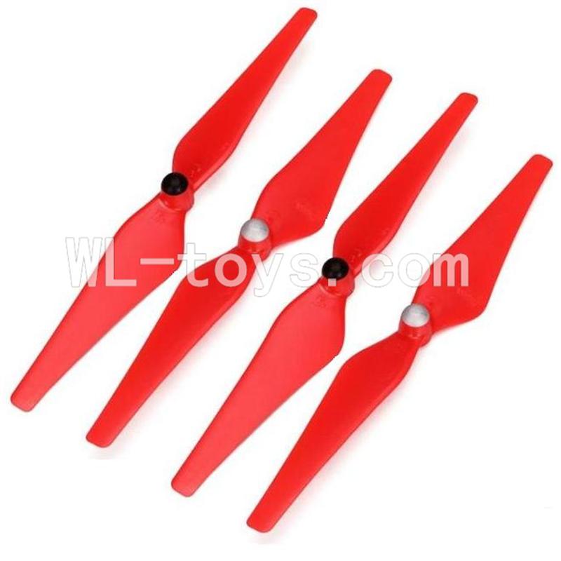 SH CX-20 RC Quadcopter SanLianHuan CX-20 Parts-09 Main rotor blades(2x Clockwise rotating & 2x Counterclockwise rotation)-Red