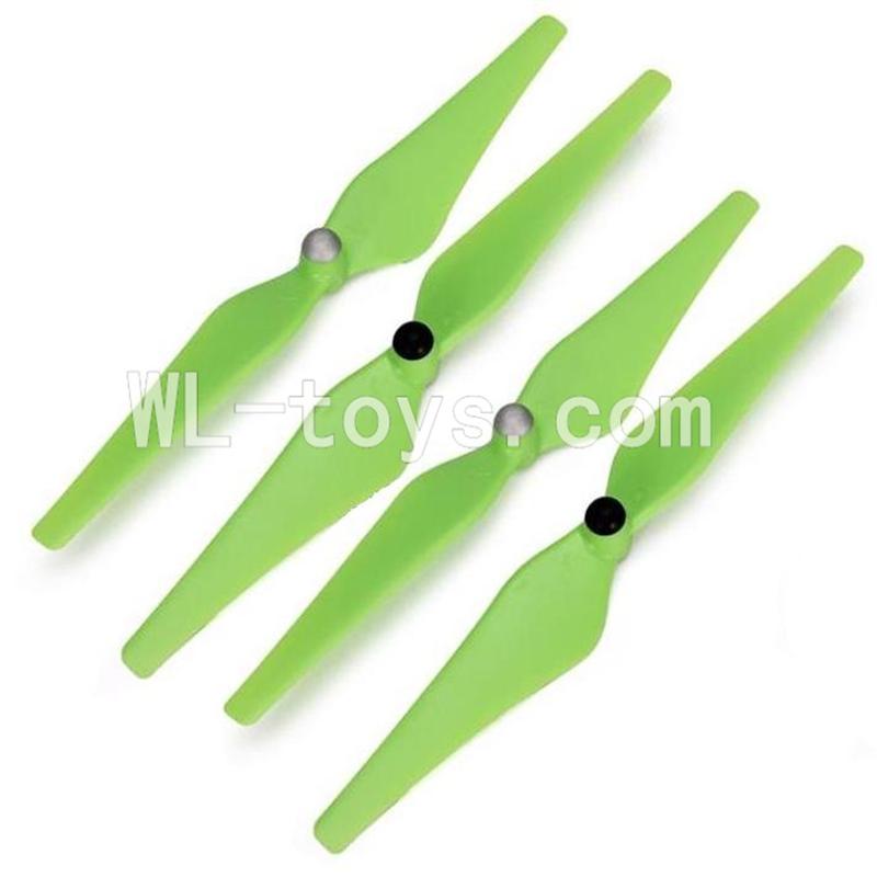 SH CX-20 RC Quadcopter SanLianHuan CX-20 Parts-10 Main rotor blades(2x Clockwise rotating & 2x Counterclockwise rotation)-Green