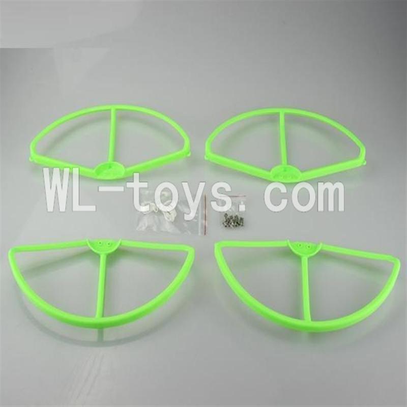 SH CX-20 RC Quadcopter SanLianHuan CX-20 Parts-17 Upgrade Fan-Shape Protection frame(4pcs)-Green & Protect line & 10x Screws