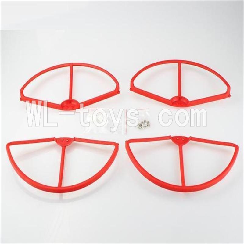 SH CX-20 RC Quadcopter SanLianHuan CX-20 Parts-19 Upgrade Fan-Shape Protection frame(4pcs)-Red & Protect line & 10x Screws