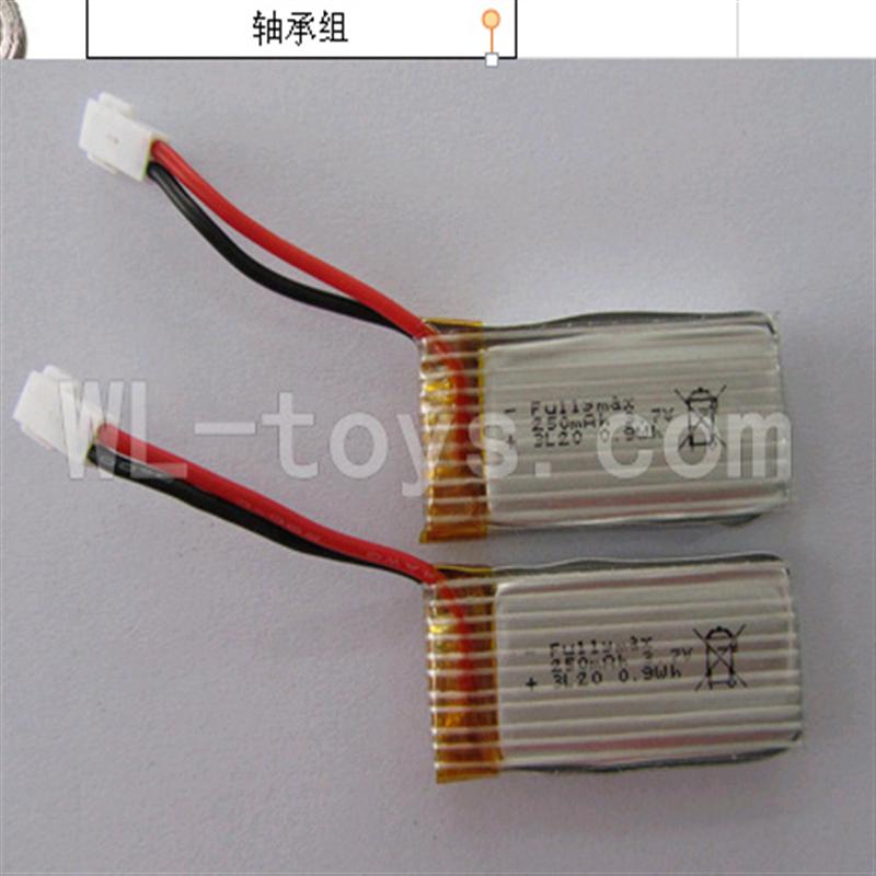 WLtoys V966 RC helicopter parts ,WL toys v966 parts-06 Original 3.7v 250mah Battery(2pcs)