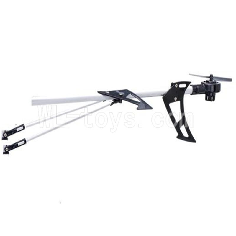 Skytech M36 RC Helicopter Parts-31 Whole tail unit A(Long tail pipe & Tail cover with tail gear and tail motor & Tail blade & Support pipe with fixtures & Horizontal and verticall wing with fixtures