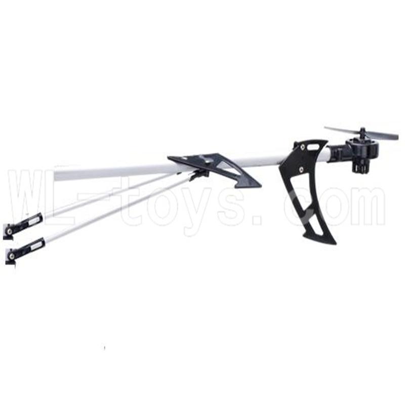 Skytech M16 M16G RC Helicopter Parts-34 Whole tail unit A(Long tail pipe & Tail cover with tail gear and tail motor & Tail blade & Support pipe with fixtures & Horizontal and verticall wing with fixtures)