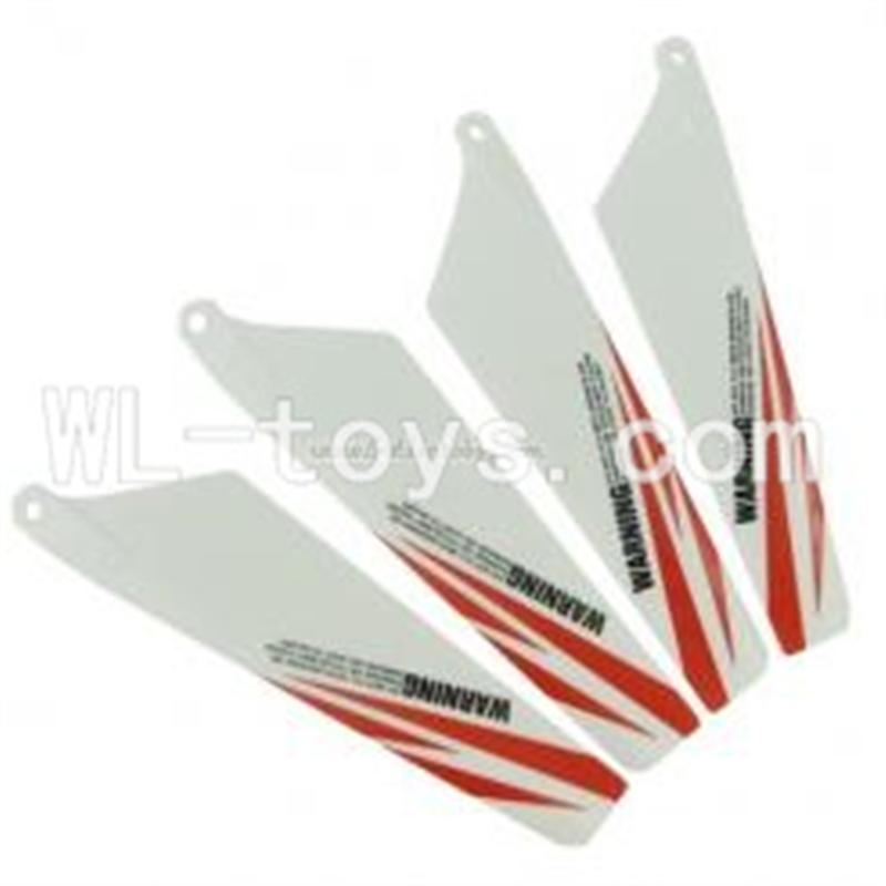 Skytech M5 M5A RC Helicopter Parts-05 Main blades(4pcs-2A+2B)-Red