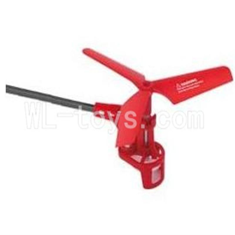 Skytech M60 RC Quadcopter Parts-23 Whole leg ssembiy ( Main motor with White and Black wire & square tube & motor cover & Red blade