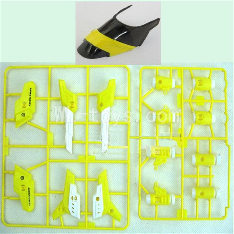 Skytech M37 RC Helicopter Parts-08 Diy Outter parts unit-Yellow & Shell-Yellow