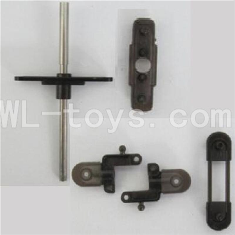 Skytech M37 RC Helicopter Parts-11 Main shaft pipe with lower main blade grip set & Upper main blade grip set