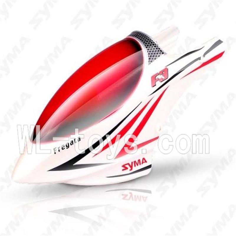 SYMA F3 RC helicopter parts-02 Head cover(White & Red)