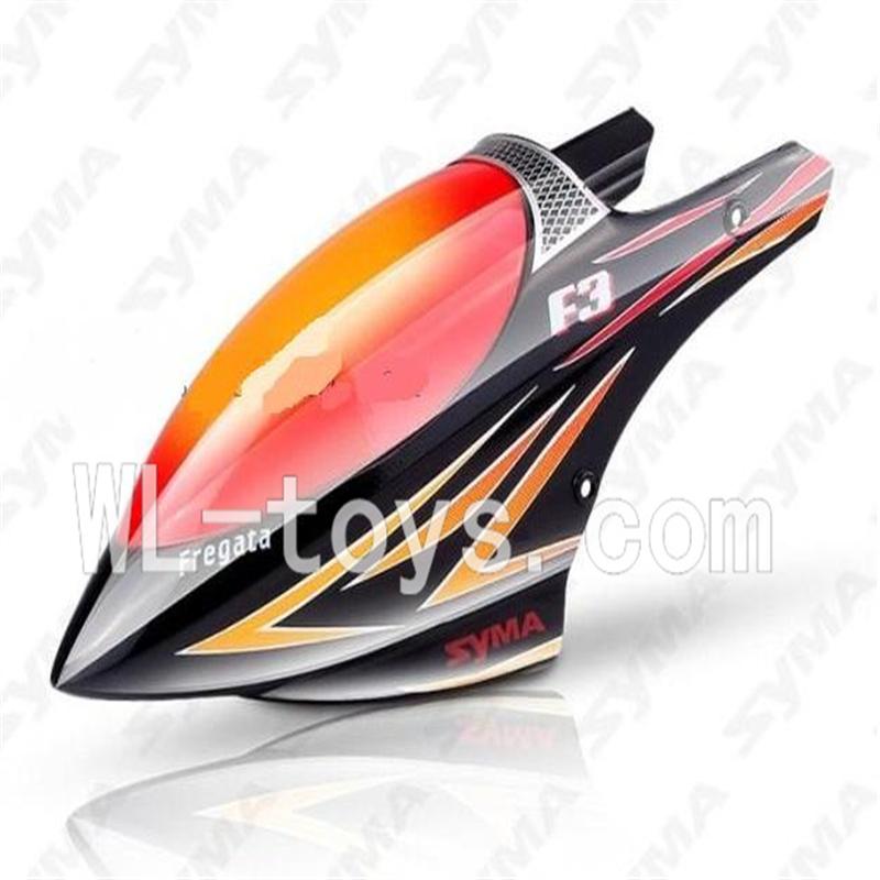 SYMA F3 RC helicopter parts-03 Head cover(Black & Orange)