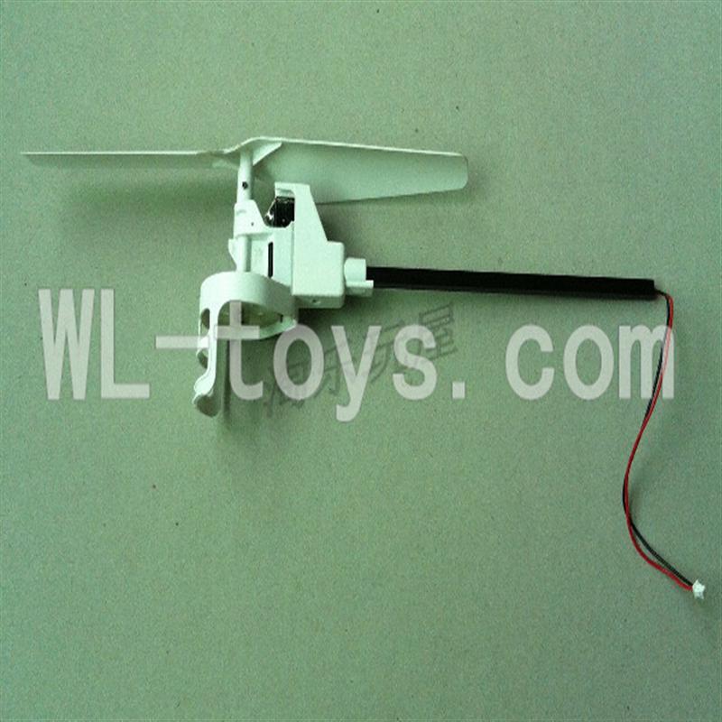 XinXun X46, X46V RC Quadcopter parts-16 Tail assemble unit 1(Include Main motor,motor cover,main gear with hollow pipe,bearing,blades and Carbon rod)