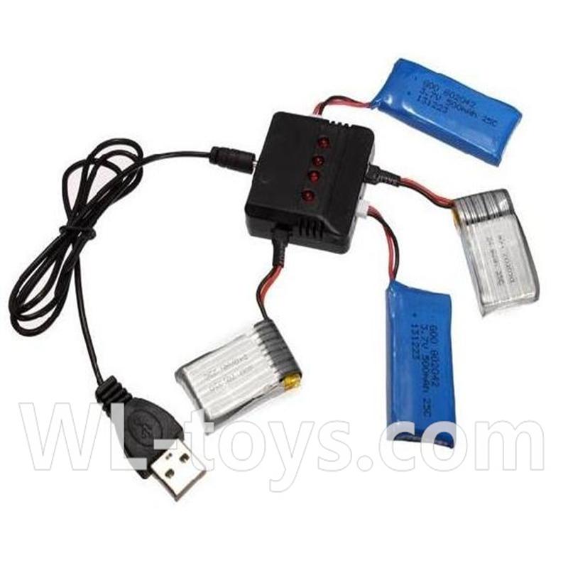 UDI U939 RC Quadcopter parts-25 upgrade 1-to-4 charger & balance-charger(Not include the 4 battery)