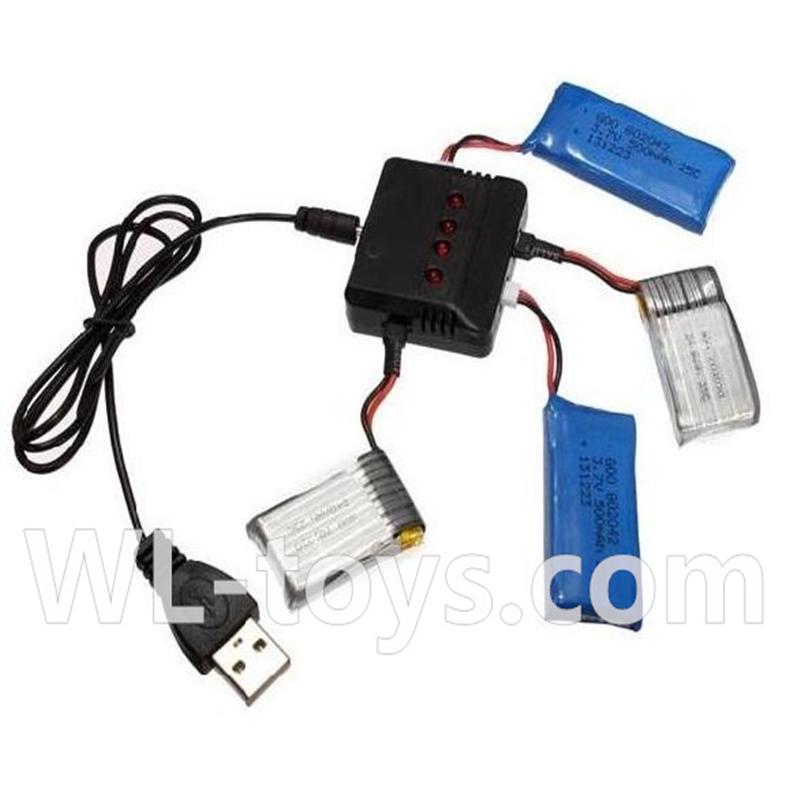 UDI U941 RC Quadcopter parts-35 upgrade 1-to-4 charger & balance-charger(Not include the 4 battery)